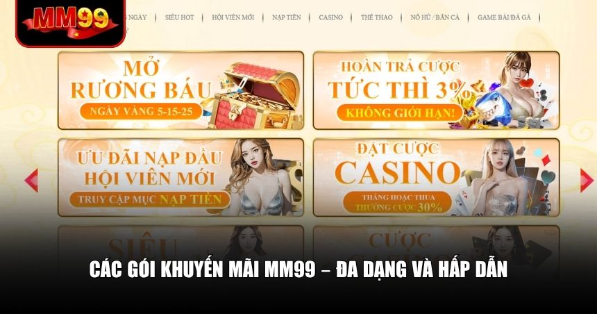 MM99 xây dựng hệ thống khuyến mãi phong phú, phù hợp với đa dạng phong cách chơi 